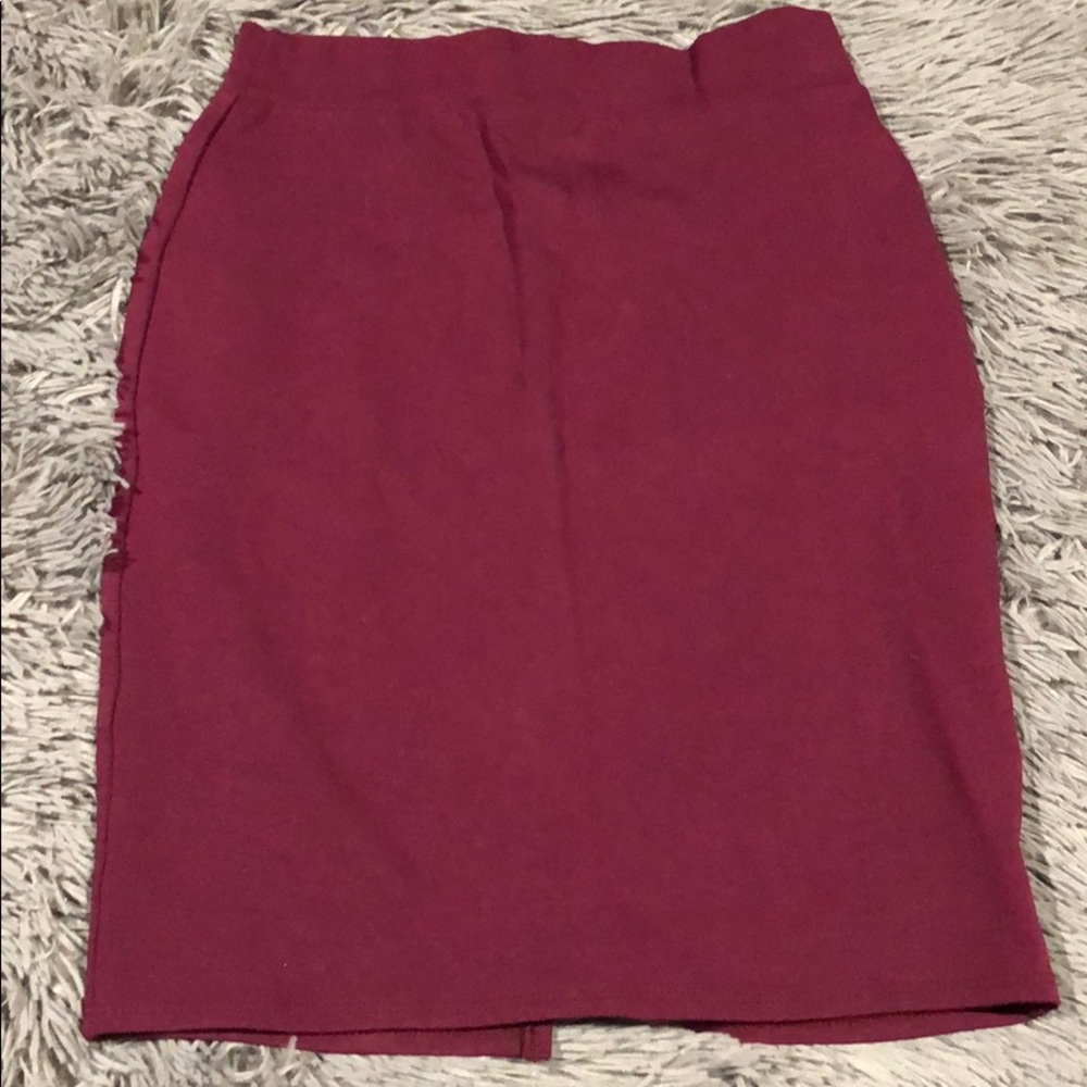 Burgundy skirt